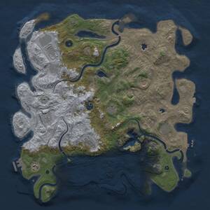 Thumbnail Rust Map: Procedural Map, Size: 4500, Seed: 281711960, 16 Monuments