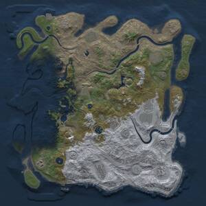 Thumbnail Rust Map: Procedural Map, Size: 4250, Seed: 1223403758, 16 Monuments