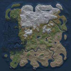 Thumbnail Rust Map: Procedural Map, Size: 5000, Seed: 7282, 17 Monuments