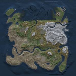 Thumbnail Rust Map: Procedural Map, Size: 3750, Seed: 1784227466, 15 Monuments