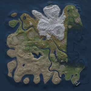 Thumbnail Rust Map: Procedural Map, Size: 4000, Seed: 2469950, 15 Monuments