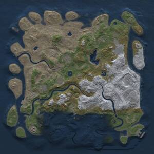 Thumbnail Rust Map: Procedural Map, Size: 4500, Seed: 1665456078, 17 Monuments