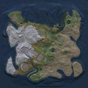 Thumbnail Rust Map: Procedural Map, Size: 3500, Seed: 2700000, 15 Monuments