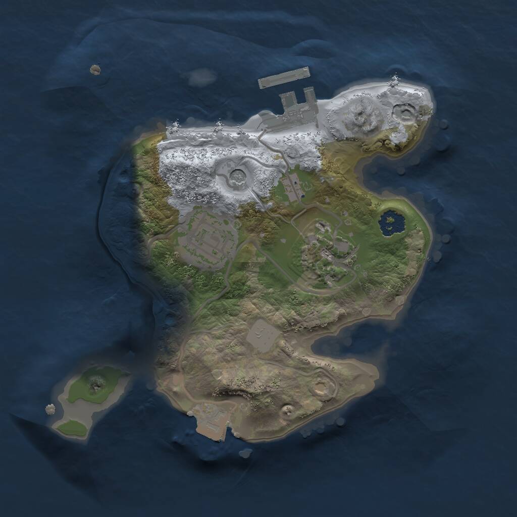 Rust Map: Procedural Map, Size: 2000, Seed: 630193614, 5 Monuments