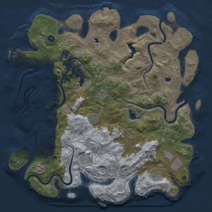 Thumbnail Rust Map: Procedural Map, Size: 4500, Seed: 35623, 16 Monuments