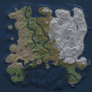 Thumbnail Rust Map: Procedural Map, Size: 4250, Seed: 1596886693, 14 Monuments