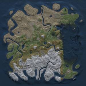 Thumbnail Rust Map: Procedural Map, Size: 4500, Seed: 1056532645, 15 Monuments