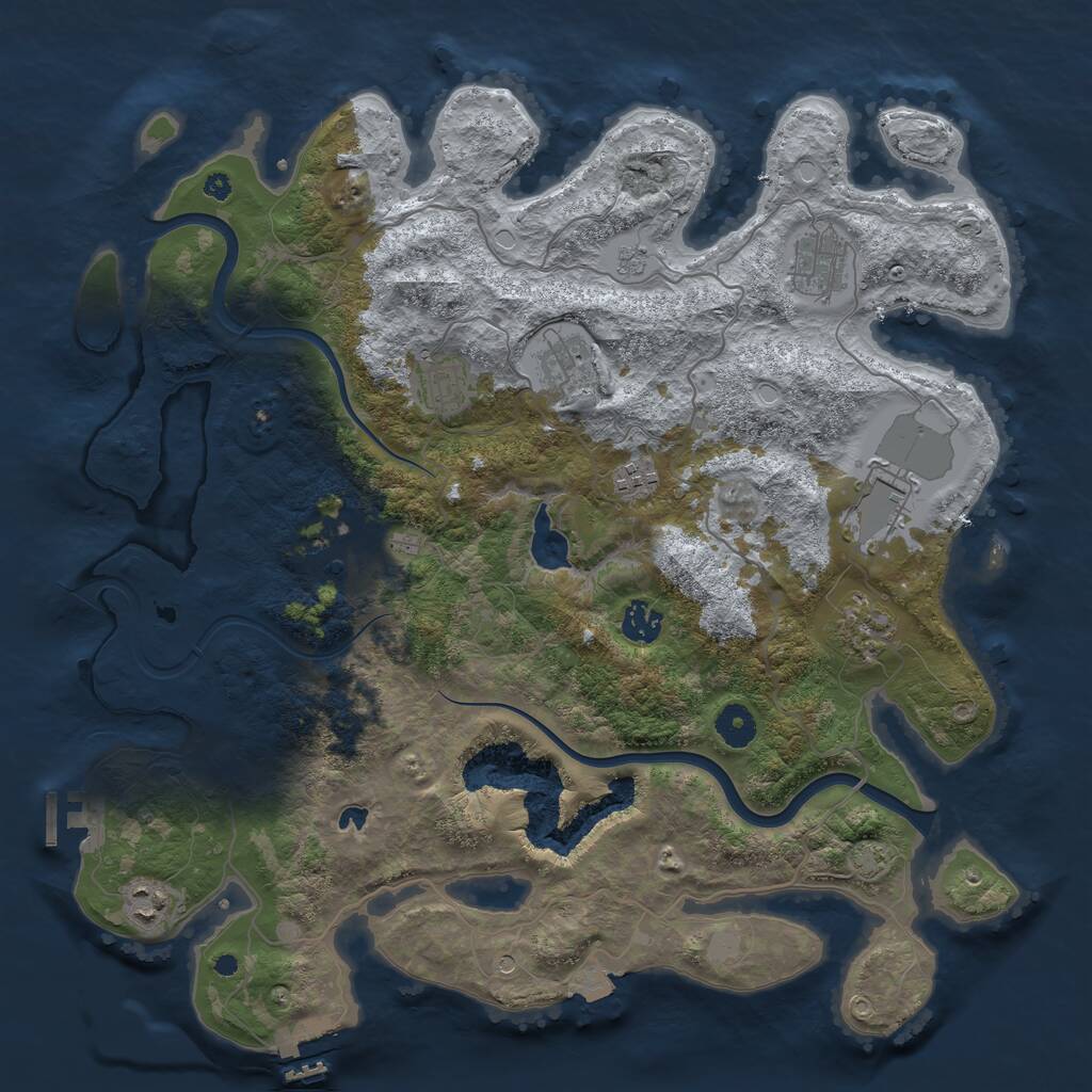 Rust Map: Procedural Map, Size: 4000, Seed: 99305915, 15 Monuments