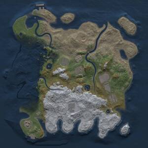 Thumbnail Rust Map: Procedural Map, Size: 3750, Seed: 16072026, 17 Monuments