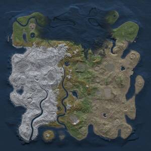 Thumbnail Rust Map: Procedural Map, Size: 4500, Seed: 1512692772, 17 Monuments