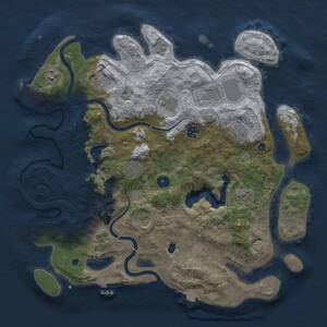 Thumbnail Rust Map: Procedural Map, Size: 4000, Seed: 399706235, 15 Monuments