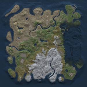 Thumbnail Rust Map: Procedural Map, Size: 4500, Seed: 1456130011, 16 Monuments
