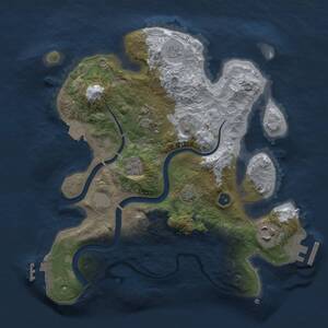 Thumbnail Rust Map: Procedural Map, Size: 2750, Seed: 7517, 8 Monuments