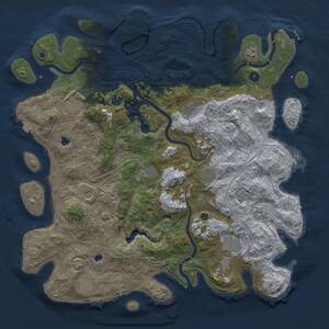 Thumbnail Rust Map: Procedural Map, Size: 4800, Seed: 1597263202, 17 Monuments