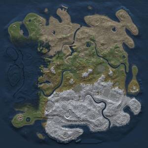 Thumbnail Rust Map: Procedural Map, Size: 4750, Seed: 1929842037, 17 Monuments