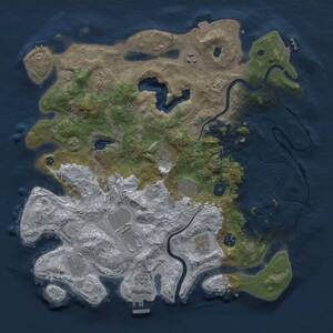 Thumbnail Rust Map: Procedural Map, Size: 4000, Seed: 1548216499, 15 Monuments