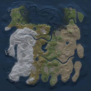 Thumbnail Rust Map: Procedural Map, Size: 4000, Seed: 345212739, 16 Monuments