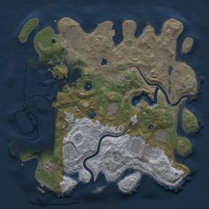 Thumbnail Rust Map: Procedural Map, Size: 4000, Seed: 743941625, 15 Monuments