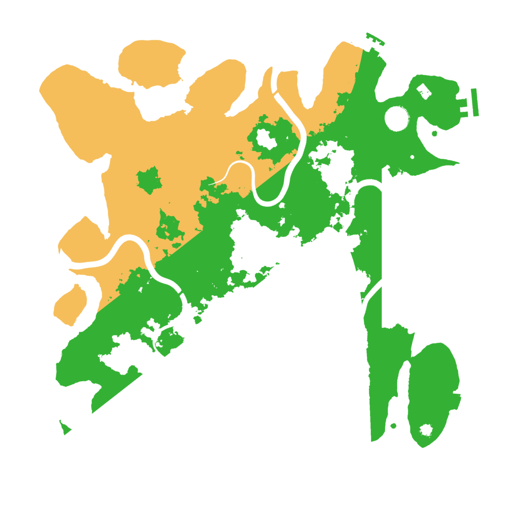 Biome Rust Map: Procedural Map, Size: 3700, Seed: 29583
