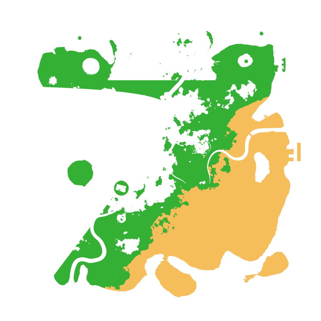 Biome Rust Map: Procedural Map, Size: 3500, Seed: 2017419134