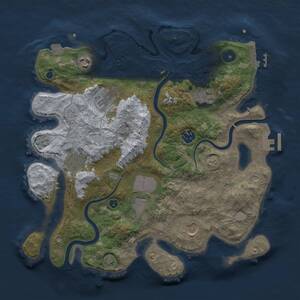 Thumbnail Rust Map: Procedural Map, Size: 3500, Seed: 2017419134, 14 Monuments