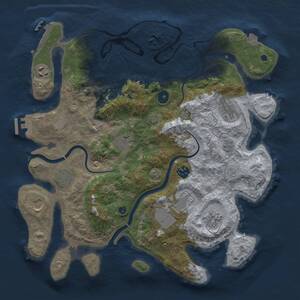 Thumbnail Rust Map: Procedural Map, Size: 3750, Seed: 260717, 15 Monuments