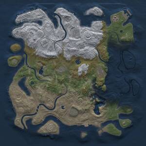 Thumbnail Rust Map: Procedural Map, Size: 4250, Seed: 669233, 14 Monuments