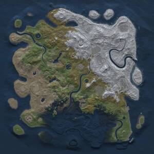 Thumbnail Rust Map: Procedural Map, Size: 4500, Seed: 88964136, 16 Monuments
