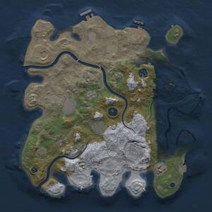 Thumbnail Rust Map: Procedural Map, Size: 3500, Seed: 1612252961, 15 Monuments