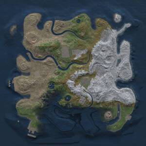 Thumbnail Rust Map: Procedural Map, Size: 3500, Seed: 21736190, 14 Monuments