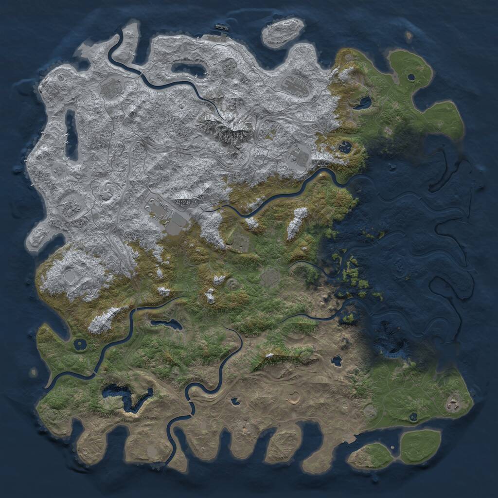 Rust Map: Procedural Map, Size: 6000, Seed: 88002026, 17 Monuments