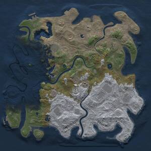 Thumbnail Rust Map: Procedural Map, Size: 4300, Seed: 1726709866, 16 Monuments