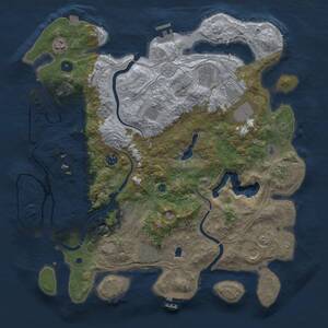 Thumbnail Rust Map: Procedural Map, Size: 4250, Seed: 381290432, 16 Monuments