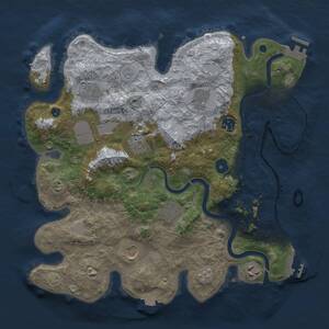 Thumbnail Rust Map: Procedural Map, Size: 3600, Seed: 352140587, 17 Monuments