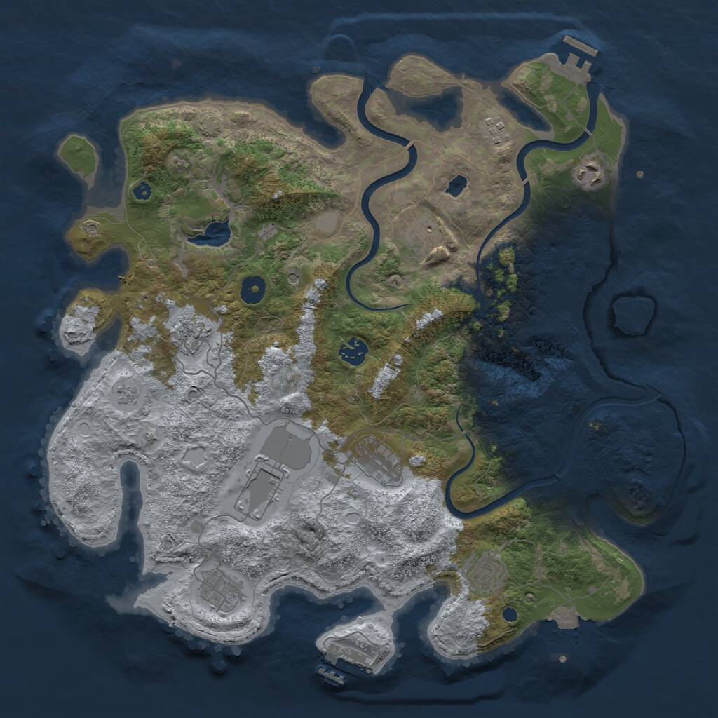 Rust Map: Procedural Map, Size: 4000, Seed: 413399276, 15 Monuments