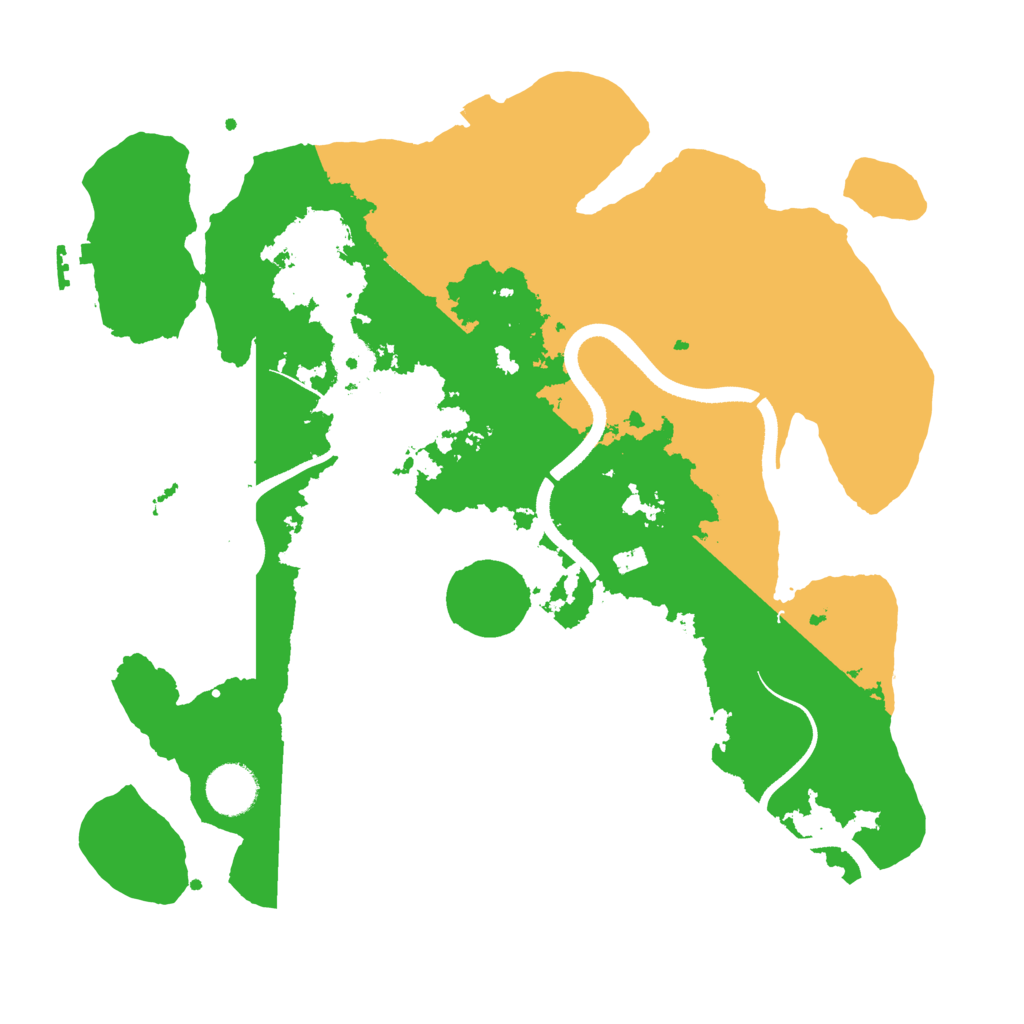 Biome Rust Map: Procedural Map, Size: 3500, Seed: 34576