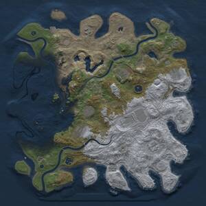 Thumbnail Rust Map: Procedural Map, Size: 4250, Seed: 861255216, 15 Monuments