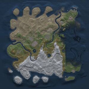 Thumbnail Rust Map: Procedural Map, Size: 3750, Seed: 603280144, 14 Monuments