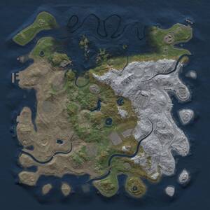 Thumbnail Rust Map: Procedural Map, Size: 4250, Seed: 235350424, 16 Monuments