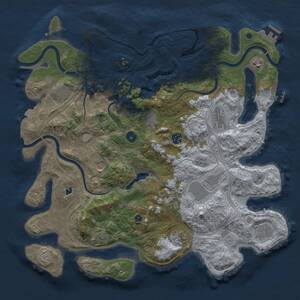 Thumbnail Rust Map: Procedural Map, Size: 4250, Seed: 53688628, 16 Monuments