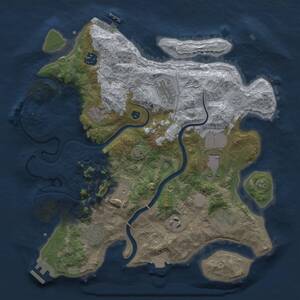 Thumbnail Rust Map: Procedural Map, Size: 3500, Seed: 1580604123, 15 Monuments