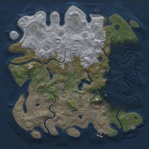 Thumbnail Rust Map: Procedural Map, Size: 4500, Seed: 617966838, 16 Monuments