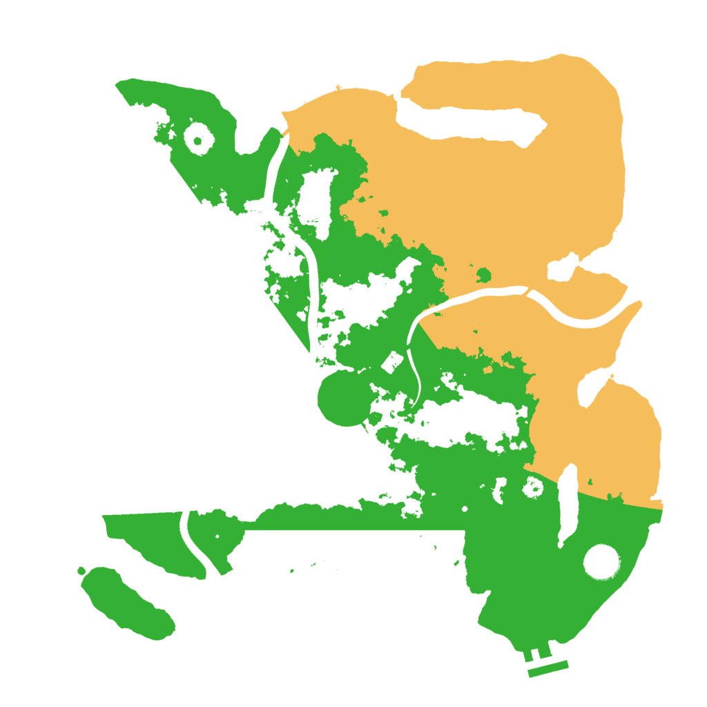 Biome Rust Map: Procedural Map, Size: 3500, Seed: 59916