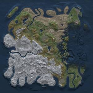 Thumbnail Rust Map: Procedural Map, Size: 4500, Seed: 1757475644, 16 Monuments