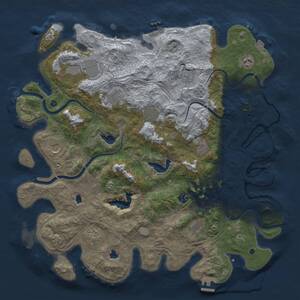Thumbnail Rust Map: Procedural Map, Size: 4500, Seed: 657252, 17 Monuments