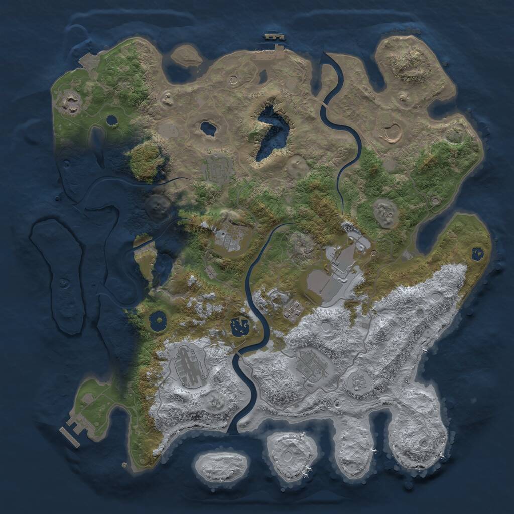 Rust Map: Procedural Map, Size: 4000, Seed: 559022233, 15 Monuments