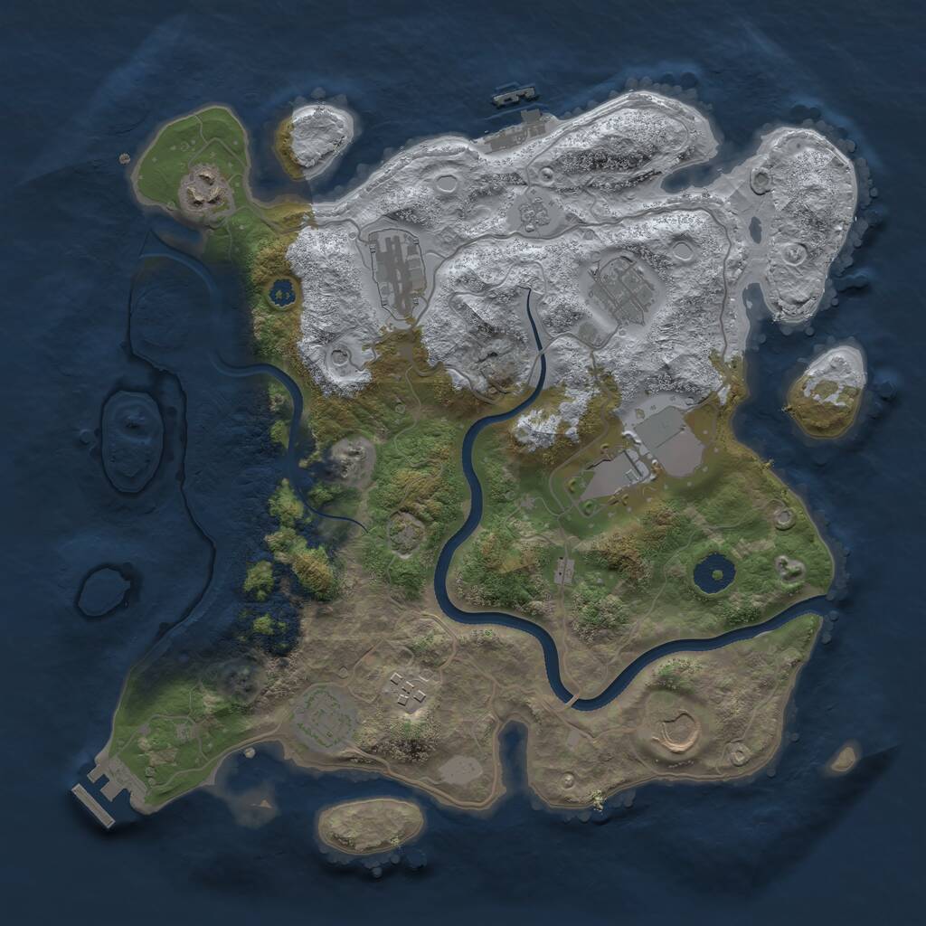 Rust Map: Procedural Map, Size: 3500, Seed: 1757214832, 13 Monuments