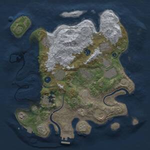 Thumbnail Rust Map: Procedural Map, Size: 3500, Seed: 107162026, 15 Monuments