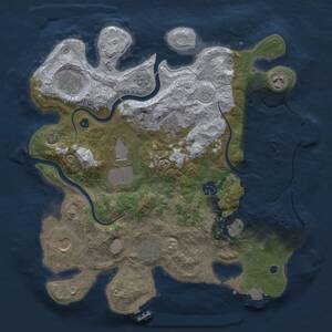 Thumbnail Rust Map: Procedural Map, Size: 3500, Seed: 720185417, 15 Monuments