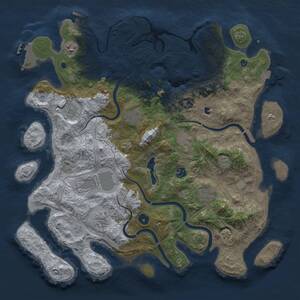 Thumbnail Rust Map: Procedural Map, Size: 4250, Seed: 314285225, 15 Monuments